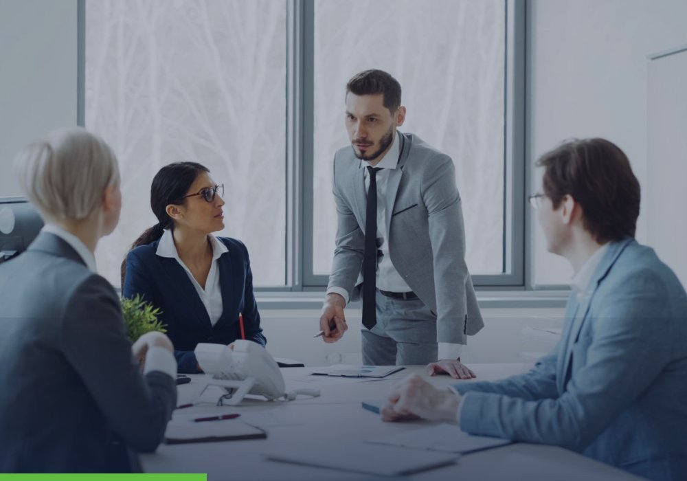 Business professionals in a meeting